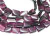 New Rhodolite Garnet Color Quartz Smooth Twisted Rectangle Beads Length 14 Inches & Sizes from 12mm to 13mm Approx